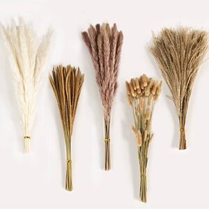 Dried Pampas Grass Decor, 120Pcs Boho Home Decor